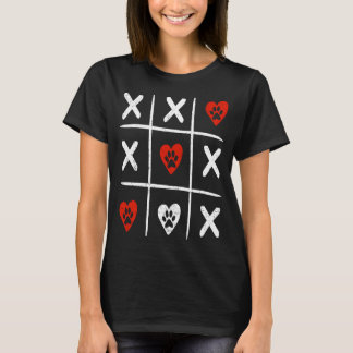 Valentijnsdag Xo Game Cute Heart voor kattenmeisje T-shirt