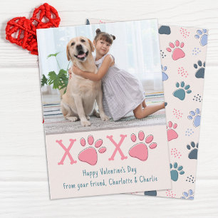 Valentijnsdag XOXO Huisdier Hond Foto Klas Kindere Notitiekaartje