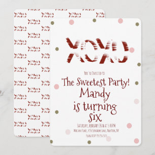 Valentijnsdag XOXO Knuffels Kusjes Confetti Stip F Kaart