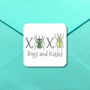 Valentijnsdag XOXO-netten Vierkante Sticker
