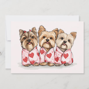 Valentijnsdag Yorkshire Terrier Dogs Feestdagenkaart