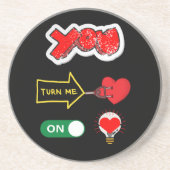 Valentijnsdag Zandsteen Onderzetter (Voorkant)