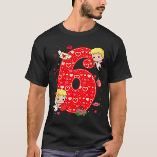 Valentijnsdag Zes Zeven Harten 6 7 Meme Gen Alph T-shirt
