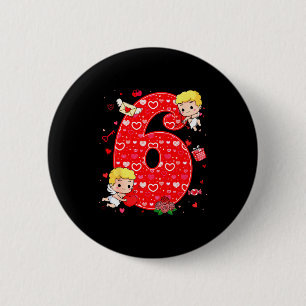 Valentijnsdag Zes Zeven Harten 6 7 Meme Gen Alpha Ronde Button 5,7 Cm