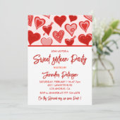 Valentijnsdag zoete 16 uitnodigingen februari rood (Staand voorkant)