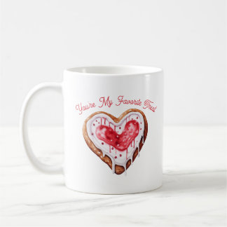 Valentijnsdag Zoete Koek Hart Favoriete Traktatie Koffiemok