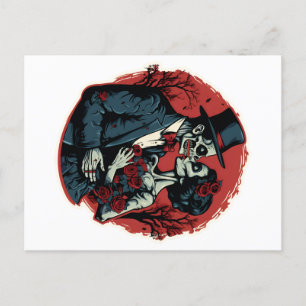 Valentijnsdag zombies liefde briefkaart