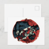 Valentijnsdag zombies liefde briefkaart (Voorkant / Achterkant)