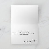 Valentijnsdag zwangerschapsaankondiging Kaart (Binnen)