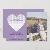 Valentijnsdag zwangerschapsaankondiging typografie aankondiging (Voorkant / Achterkant)