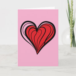 Valentijnsdagcadeaus - Rode Hart - Feestdagen Kaart