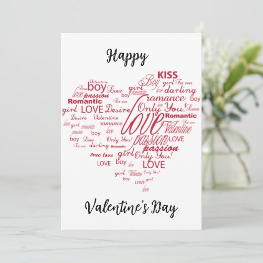 Valentijnsdagen Feestdagenkaart (Staand voorkant)