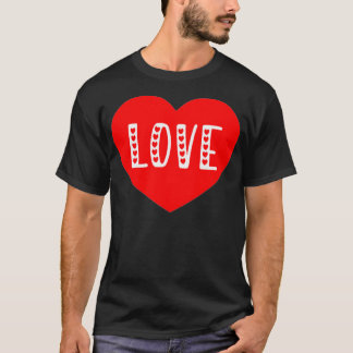 Valentijnsdagen houden van rood hart voor paren Ma T-shirt