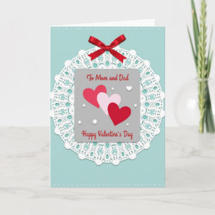 Valentijnsdagkaart voor moeder en vader kaart