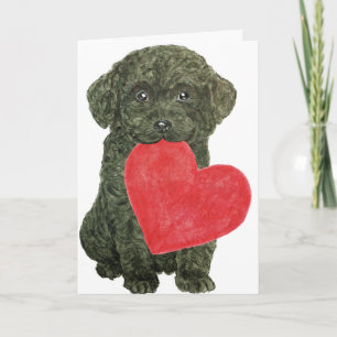 Valentijnsdagkaart voor puppy's kaart