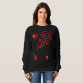 Valentijnsdesign dames sweatshirt (Voorkant volledig)