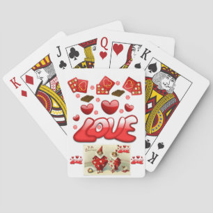 Valentijnse afspeelkaartdeck pokerkaarten