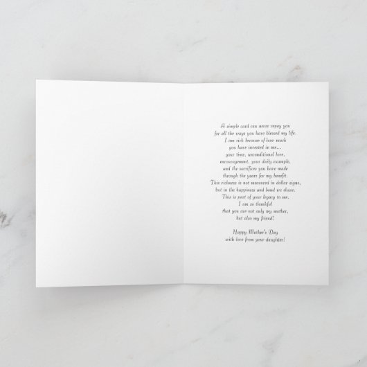 Valentijnse arts - Mijn moeder - aangepaste fotoka Feestdagen Kaart (Binnen)