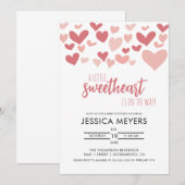 Valentijnse Baby shower uitnodiging (Voorkant / Achterkant)