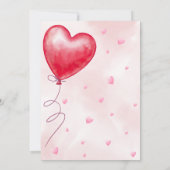 Valentijnse Baby shower uitnodiging (Achterkant)