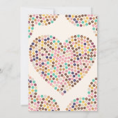 Valentijnse baby shower uitnodiging donut hart (Achterkant)