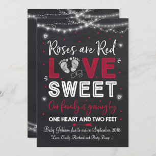 Valentijnse Baby Zwangerschap Kaart
