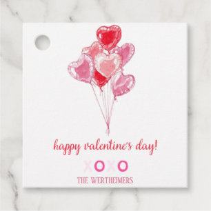 Valentijnse ballonvaardige Label
