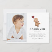 Valentijnse Beer Foto bedankt kaart (Voorkant)