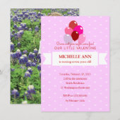 Valentijnse Birthday Party Kaart (Voorkant / Achterkant)