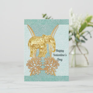 Valentijnse Boyvriend Blauwgroen Blue Gold Elephan