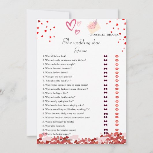 Valentijnse  Bruid & bruidegom Vrijgezellenfeest G Aankondiging (Voorkant)