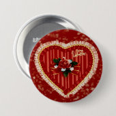 Valentijnse Button hart (Voorkant /achterkant)