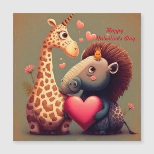 Valentijnse cartoon hippo