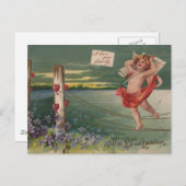  - Valentijnse Cherub - Liefde & Devotie Feestdagenkaart (Voorkant / Achterkant)