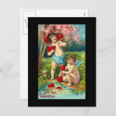  Valentijnse Cherubs Feestdagenkaart (Voorkant / Achterkant)