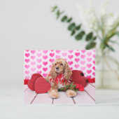 Valentijnse  - Cocker Spaniel - Bella Feestdagenkaart (Staand voorkant)