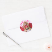 Valentijnse - Cocker Spaniel - Bella Ronde Sticker (Envelop)