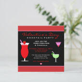 Valentijnse cocktail Party Kaart (Staand voorkant)