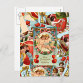  Valentijnse  collage Feestdagenkaart (Voorkant / Achterkant)