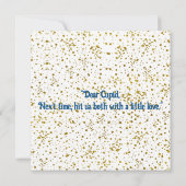 Valentijnse Cupid Blue Sparkle Romantic Cute (Achterkant)