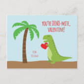Valentijnse Dinosaur Class - T-Rex Feestdagenkaart (Voorkant)