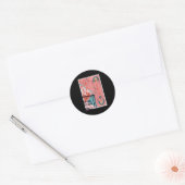 Valentijnse filatelist Poststempel Ronde Sticker (Envelop)