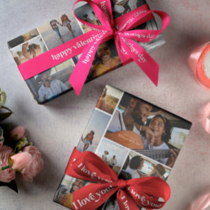 Valentijnse foto collage Gepersonaliseerde 10 fo Cadeaupapier
