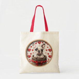 Valentijnse Franse Bulldog Tote Bag