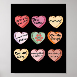 Valentijnse geestelijke gezondheid psychische prob poster