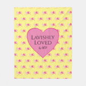 Valentijnse , GELUID Geel Hart Fleece Deken (Voorkant)