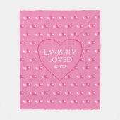  Valentijnse , GELUID roze harten Fleece Deken (Voorkant)