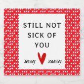 Valentijnse Gepersonaliseerde bier Etiket, Vreemd  Bier Etiket (Enkel label)