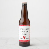 Valentijnse Gepersonaliseerde bier Etiket, Vreemd  Bier Etiket (Voorkant)