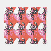 Valentijnse Gnome Fleece Deken (Voorkant (Horizontaal))